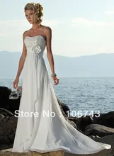 

Elegant Light handmade flower A-Line Lace Appliques chiffon custom made Wedding Dress sweetheart Sleeveless Bridal Gown Ivory