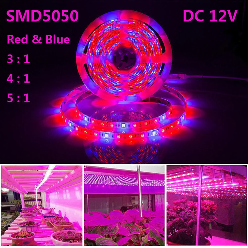 Фитолампа Светодиодная лента полного спектра для выращивания растений 300