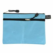 Офисный нейлон 2 отделения А5 файл бумаги держатель на молнии синий