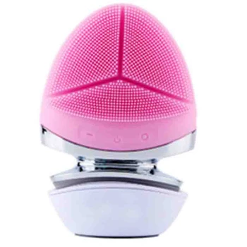 

Pink Electric Silicone Cleansing Instrument USB Charging Face Cleansing Brush