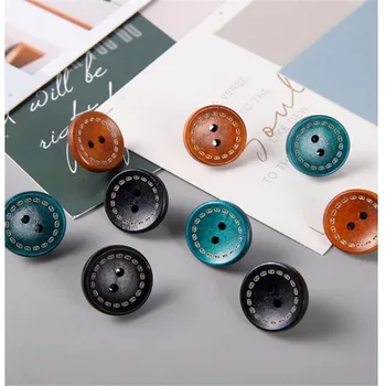 

9pcs Retro Button Shape Pushpin Color Thumb Tack Pin Decoration Push Pins Cork Board Nail Photo Wall Drawing Pin Round Thumbtack