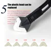 5 in 1 Silicone Scraper and Glue Remover Knife Angle Beauty Sewing Spatula Beauty Sewing Tool Four-piece Glue Scoop Hand Tools 3