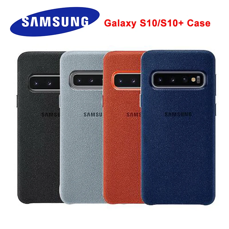 

Original Samsung Galaxy S10 Plus Suede Leather Cover Case Anti-Fingerprint Finish Back Protective Cover For Galaxy S10Plus S10+