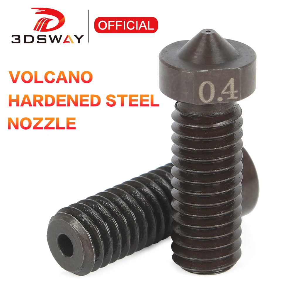 3DSWAY V6 Volcano Hardened Steel Mold Nozzles 0.4/1.75mm High Temperature PEEK Filament E3D Hotend J-head 3D Printer Parts | Компьютеры и