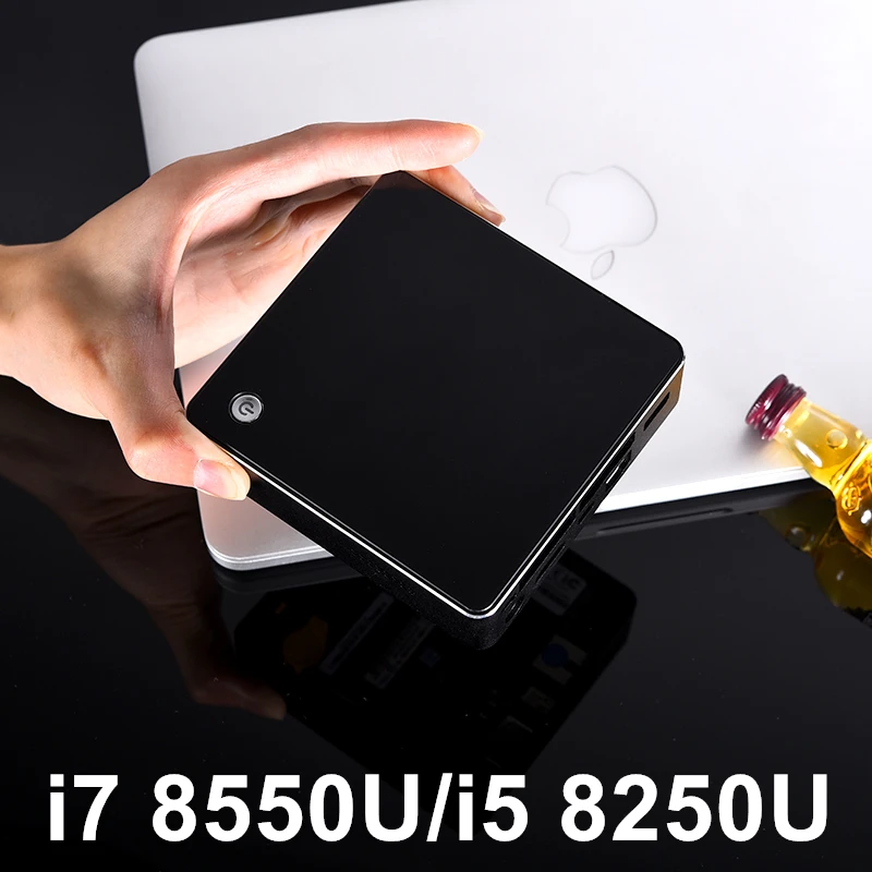 [8-го поколения Intel Core i7 8550U i5 8250U четырехъядерный 8 нитей] Eglobal Nuc мини-ПК Windows 10 Pro DDR4 AC Wifi 4K HTPC HDMI Mini DP