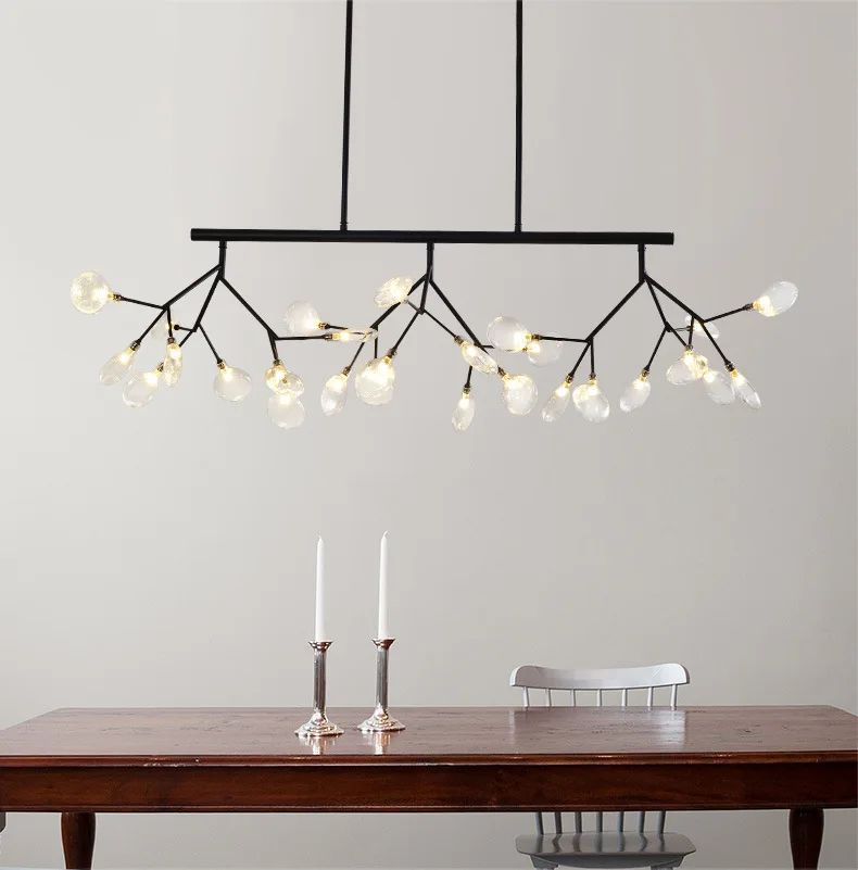 Post-modern LED pendant lights Nordic Firefly fixtures Glass long hanging lamp for restaurant bedroom loft deco luminaires