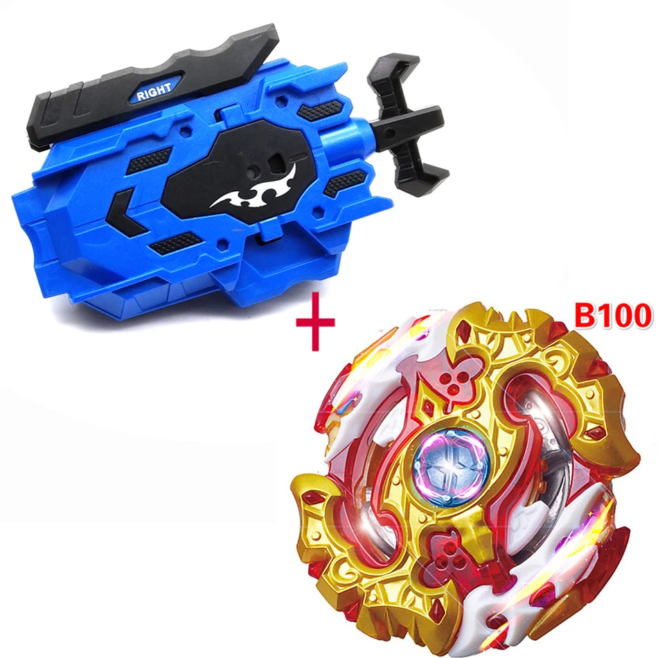 Дропшиппинг Beyblade Burst B118 145 117 с левым и правым двухсторонним пусковым устройством, металлический топовый стартер, вращающаяся игрушка для боя BAyblade - Цвет: B100