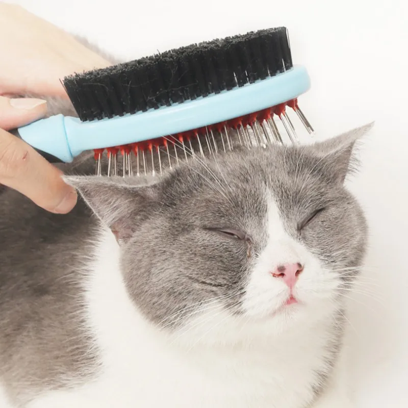 

Double-sided pet comb big dog brush pet comb beauty product care tool cat with grooming dog hair wooden soft-bristle b
