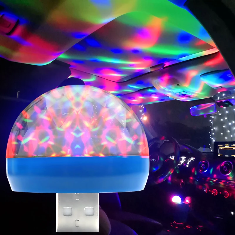 CNSUNNYLIGHT светодио дный автомобиль USB Атмосфера свет DJ RGB мини красочная музыка звуковая лампа USB-C поверхность телефона для вечерние фестиваля