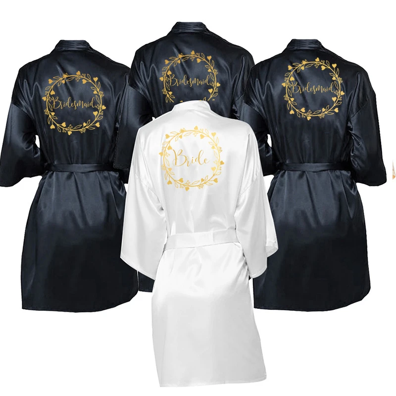 Party satin robe Bridesmaid robe|Robes 