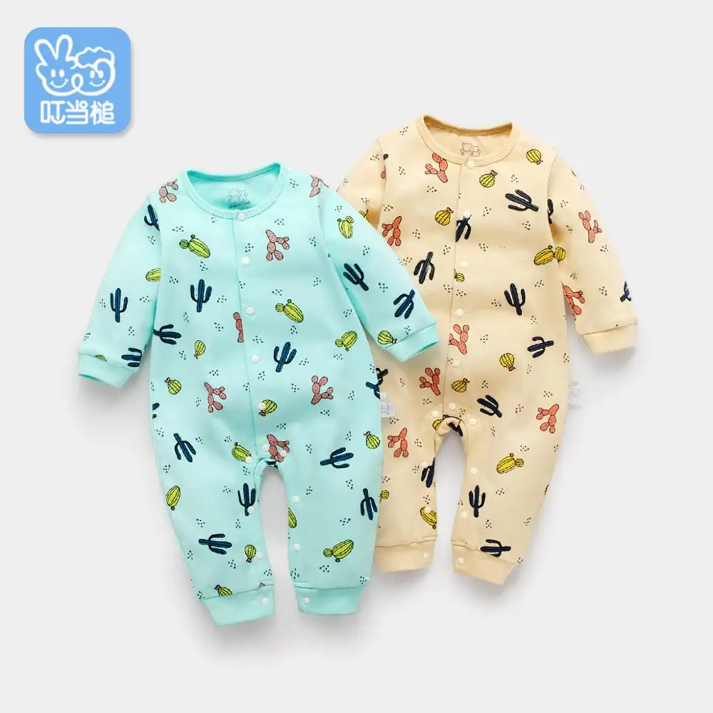 Демисезонный Одежда для новорожденных мальчиков и девочек одежда с принтами