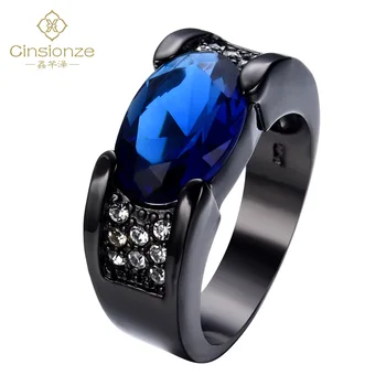 

Cinsionze Creative Multicolors Zircon Embedded Rings Black God Color Cubic Zirconia Inlaid Ring for Men Women Wedding Engagement