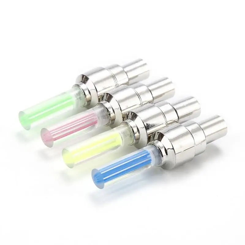 Bicycle Light Rubber Gasket Wheel Spokes LED Light With Battery Tyre Valve Caps Wheel Spokes BikeLight Mountain Road Bike Lights