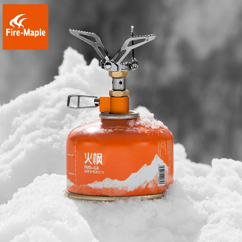 

Light Weight One-piece Titanium Mini-Stove Foldable Camping Portable Gas Stove FMS-300T Furnace Cooking Burner for Otdoor Hiking