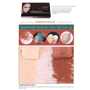 

4 Colors Concealer Palette Cover Blemishes Waterproof Brighten Skin Tone Create V-shape Face Concealer Cream