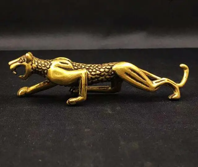 

China Brass archaize leopard small statue