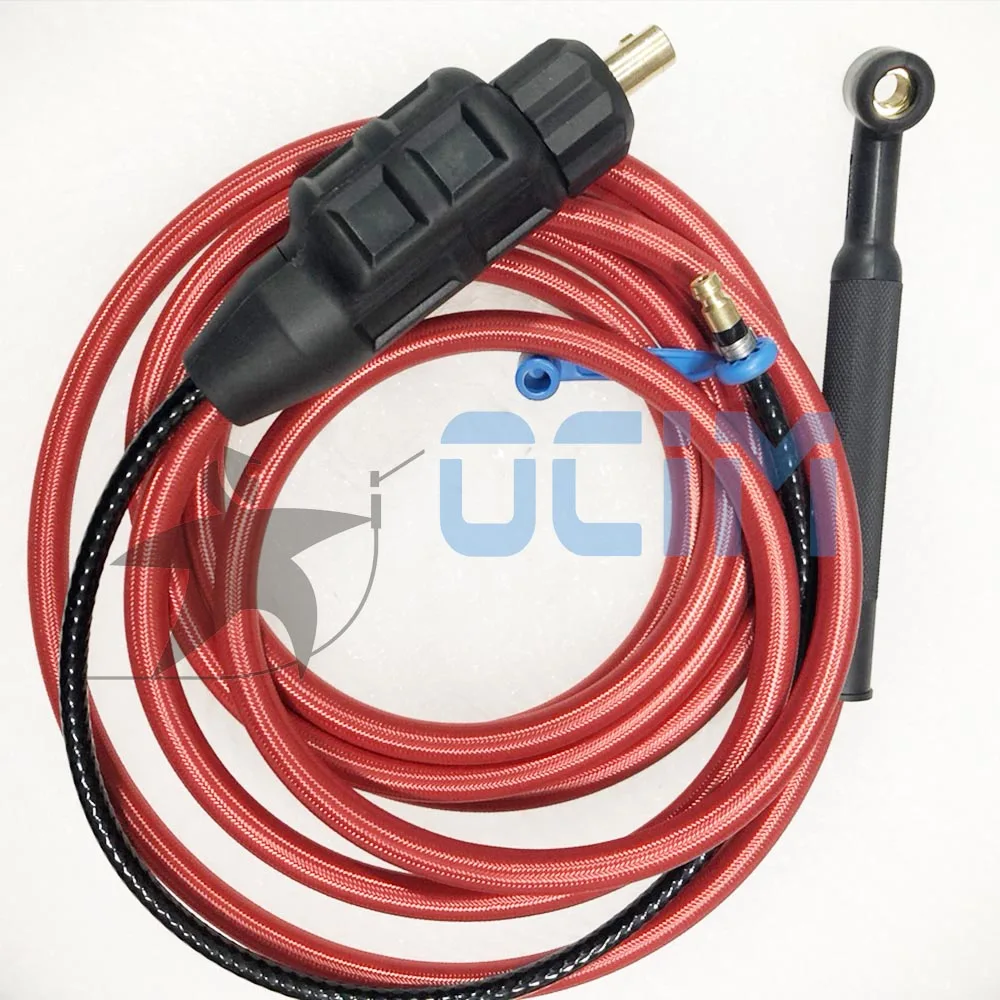 WP17 WP17F WP17V WP17FV 4M Red Super Soft Hose Braided Air-Cooled Complete TIG Welding Torch 35-70 Connector | Инструменты