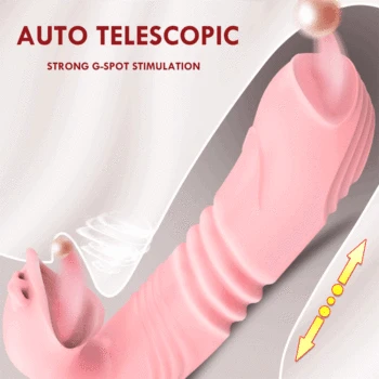 Double Tongue Cunnilingus Vibrator Telescopic Rotating Dildo Heating Vagina Clitoris Stimulate Vibrator Adult Sex Toys For Women 4