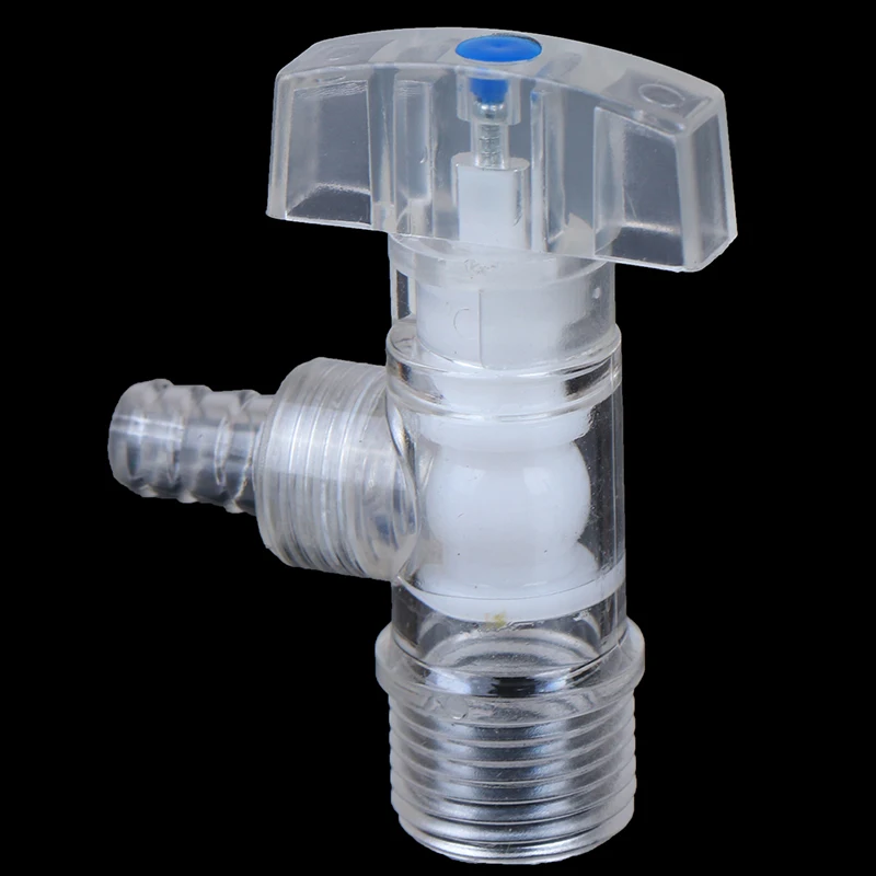 1pcs Transparent Plastic Faucet 4-Divided Triangle Valve Pagoda Head Water Tap