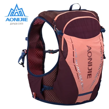 

AONIJIE Coral powder Ultra Vest 10L Hydration Backpack Soft Water Bladder Flask Set for Purse Hiking Trail Running Marathon Race