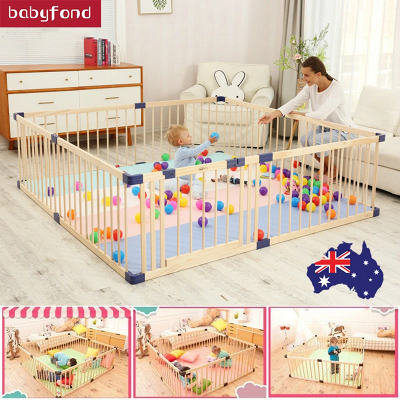Babyfond игровой забор из цельного дерева ворота многоугольный бассейн для детей без