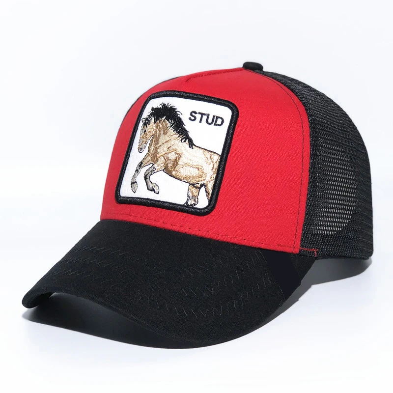 Хип-хоп шляпа летняя бейсболка с вышивкой животных s wo Мужская/мужская Кепка с регулируемой сеткой Snapback Кепка для мужчин Bone - Цвет: Color    19