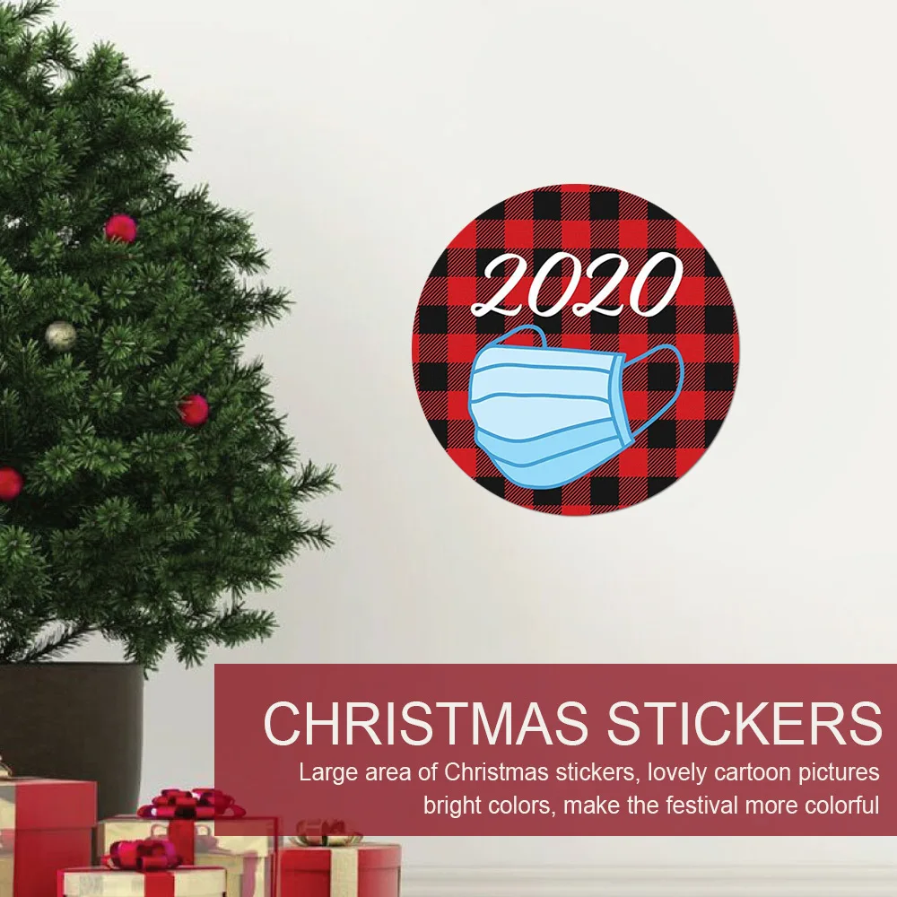 2020 рождественские круглые наклейки на окна украшения подвеска снеговик Санта