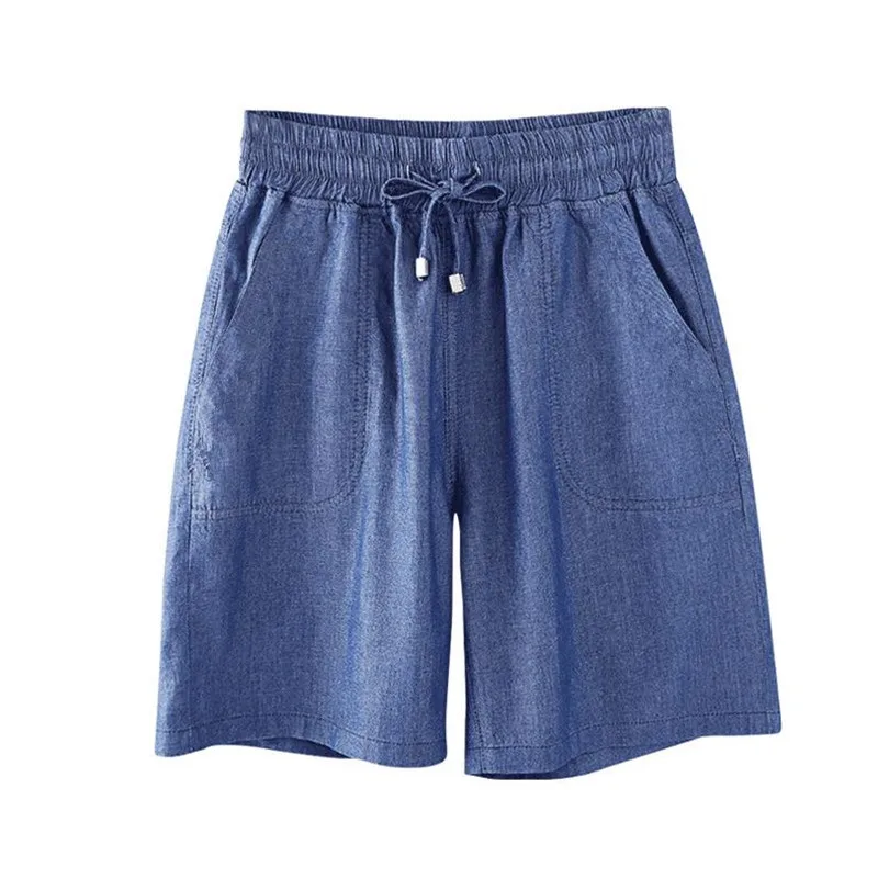 Summer Oversized Jeans Shorts 2022 Casual Drawstring Denim Shorts With