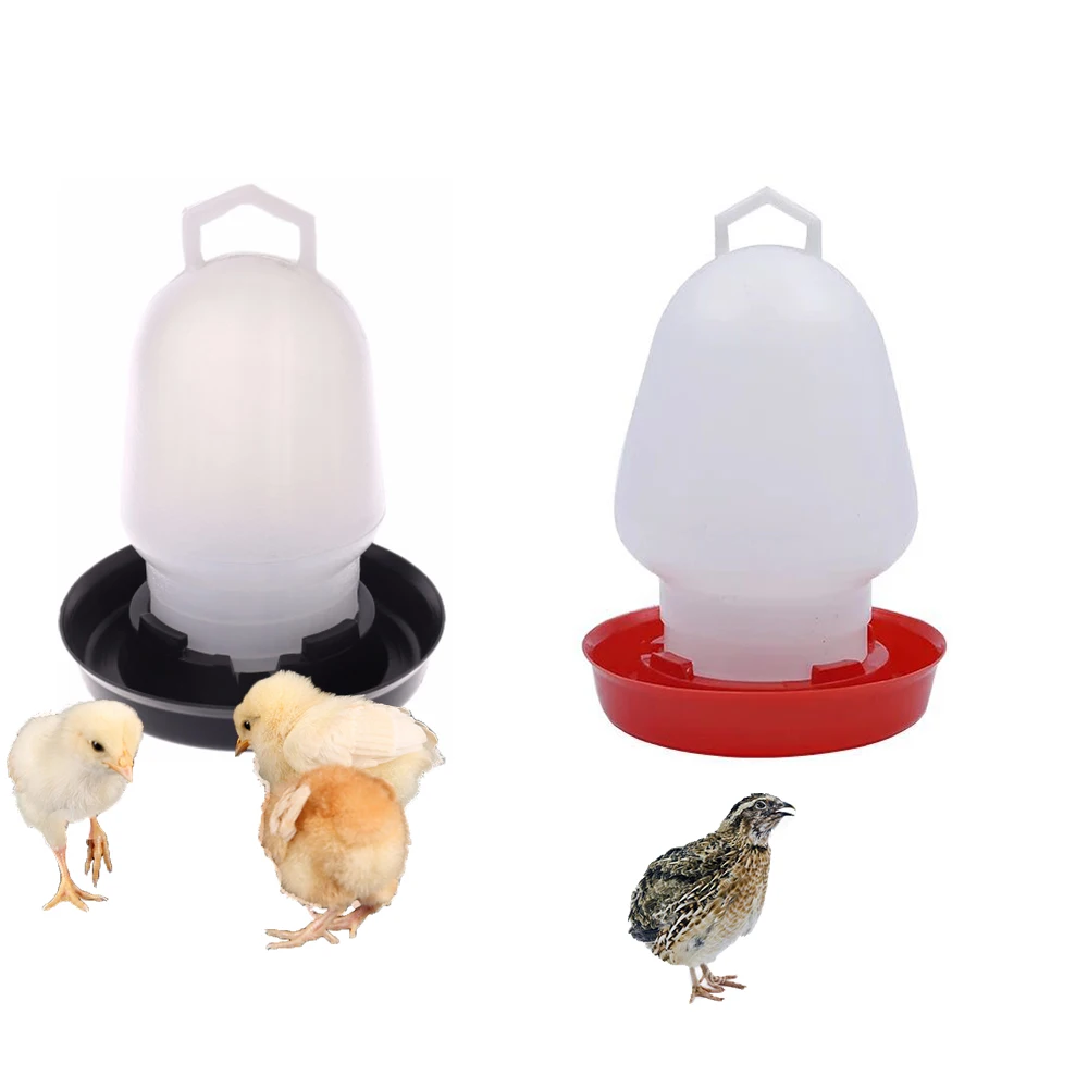 

1PCS Plastic Chicken Water Watering Drinking Cup Bird Quail Poultry Drink Feeding Implement Farm Animal Kettle Shape Supplies