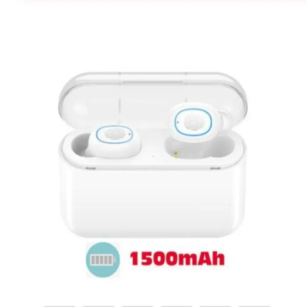 Bluetooth наушники DishyKooker TWS, 5,0 сенсорное управление, наушники, мастер-раб, bluetooth-гарнитура, наушники, шумоподавление - Цвет: 1500 mA white