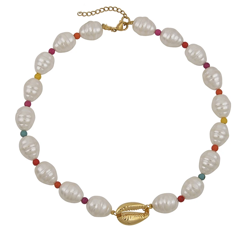 pearl necklace Kolye alibaba, AliExpress, жемчужная цепочка, колье, ожерелье для женщин, колье, bijoux, Кошмар перед Рождеством, ketting collier femme - Окраска металла: pearl necklace