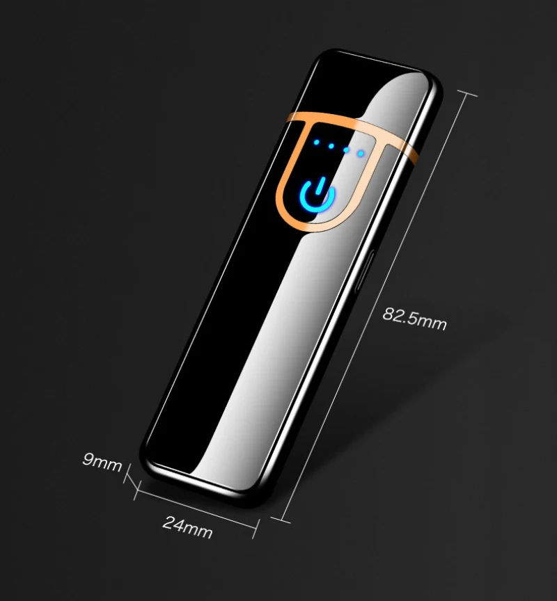 Ультра тонкий умный сенсорный экран электронная сигарета зажигалка Металл USB Перезаряжаемый ветрозащитный негорящий зажигалки сигары Мужские гаджеты