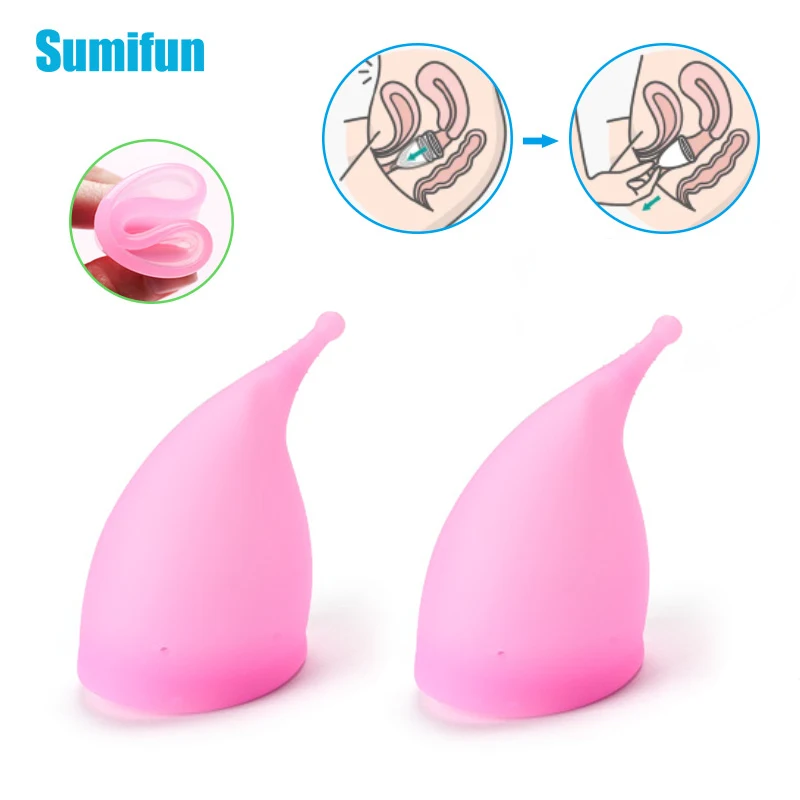 

1pcs Menstrual Cups Two Sizes Tampon and Pad Alternative Feminine Hygiene Protection Pink D1051