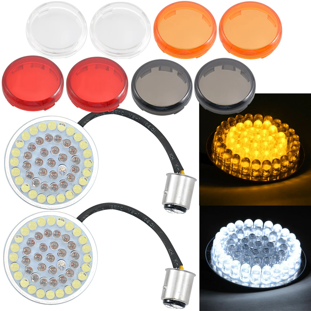 2 Pairs Clear Lens Turn Signal Lamp Cover For Harley Sportster 883 Dyna Softail 2 Pairs Clear Lens Turn Signal Lamp Cover For Harley Sportster 883 Dyna Softail