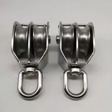 

M32 304# Stainless Steel 360 Degree Rotation Double pulley Swivel