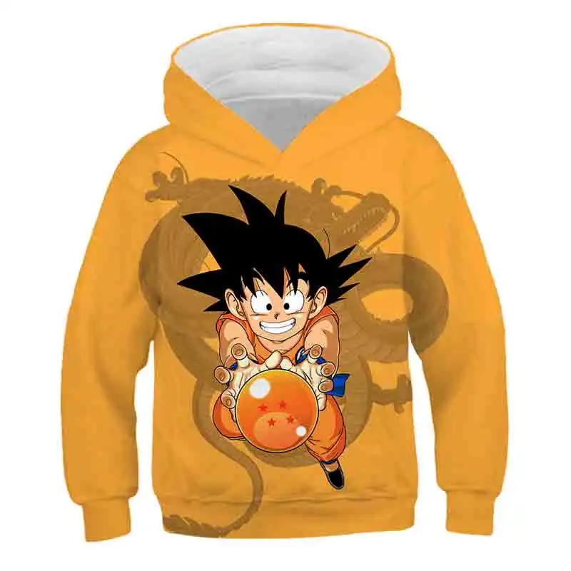 

New Dragon Ball Z baby boy Clothes Hoodies 3d Print Anime Sweatshirt Kid Tracksuit Goku Pullover Casual Streetwear 4-14Y tops