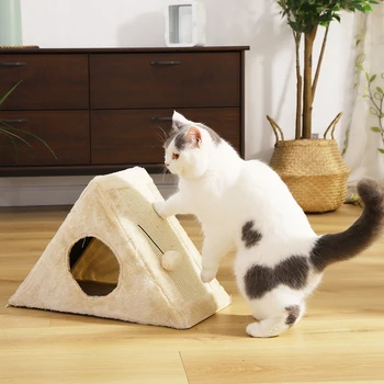

Small Cat Tree Tower Play Toys with Scratching Posts Hanging Toy Wood Climbing Tree for Cat Kitty Cat Furniture Scratching Post