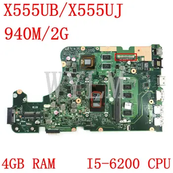 شراءX555UB MAIN_BD._4G RAM I5-6200U/AS 940 M/2G 90NB0AQ0-R02400 اللوحة الرئيسية لشركة آسوس X555UB X555UJ X555U اللوحة الأم للكمبيوتر المحمول 100% اختبارها