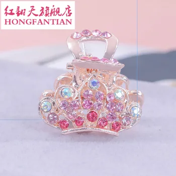 

South Korea Hair Accessories Small Grip Man-made Diamond Bang Clip Barrettes Small Number Hair Claw Head Barrettes Clip Head Cli