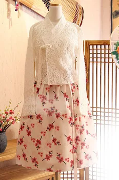 

New New Hanbok Korean Traditional Hanbok Dress Modernized Hanbok Embroidery Dress Long Sleeve Costume Ethnic Dance Traditional