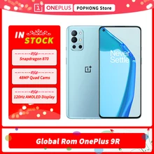 Global Rom OnePlus 9R 5G Mobile Phone 6.55'' AMOLED Snapdragon 870 Octa Core 65W Flash Charge 48MP Quad Camera