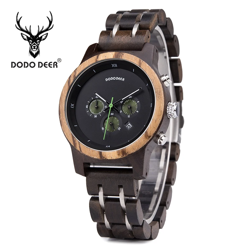 

DODO DEER Women Watches Luxury Chronograph Date Quartz Watch Luxury Elegant Ladies Wooden Timepieces Accept Logo Dropship B16