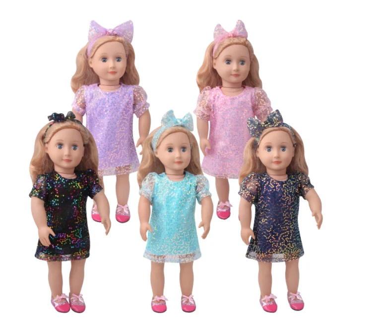 

New Dress Fit Fit For American Girl Doll 18 Inch Doll Clothes And Accessories, (Shoes are not included)