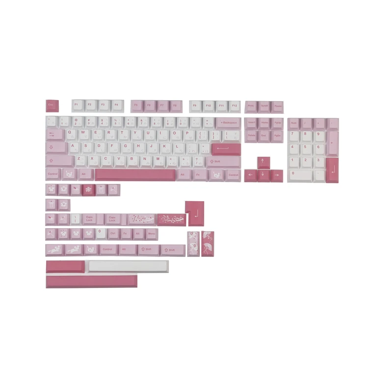 GMK Hazakura Keycaps Set, PBT, Dye Subbed,