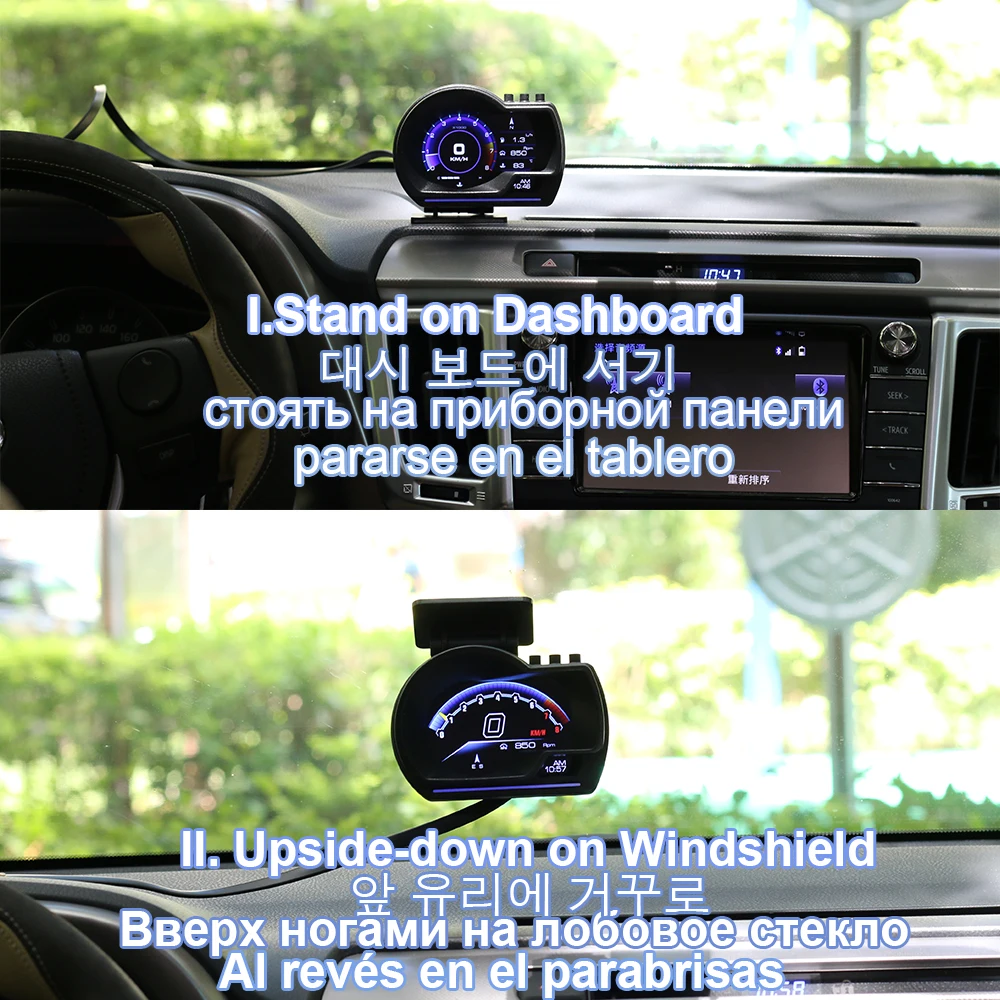 Vī V60 ֽ   ÷ ڵ ÷, OBD2 + GPS Ʈ ī HUD ,   Ÿ,  溸,    µ RPM