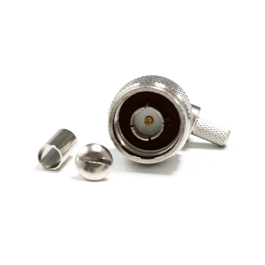 

1pc N Male Plug RF Coax Convertor Connector Crimp for RG58 RG142 RG400 LMR195 Cable Right Angle Nickelplated NEW Wholesale