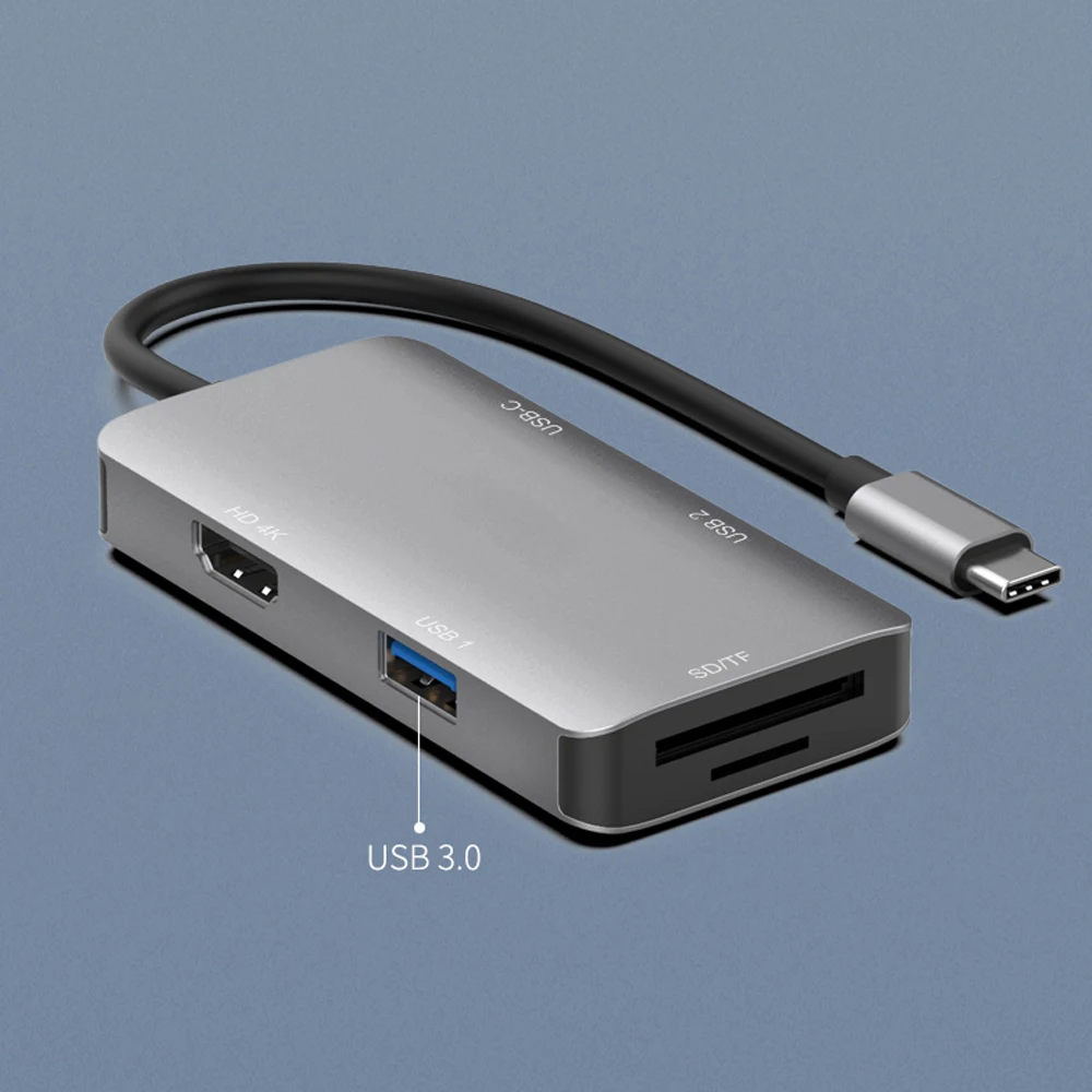 Мульти USB C 3,0 con 3 пуантос Usb TF+ tarjeta SD tipo C концентратор Usb a USB 3,0 HD4K для Macbook Pro