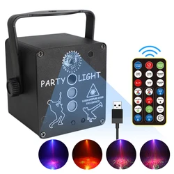 Projecteur Laser à 4 lentilles, 100 240V, Rechargeable, télécommande, pour Bar, Club, fête d'anniversaire, noël 