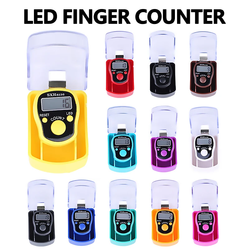 

Mini Stitch Marker Row Finger Counter LCD Electric Digital Display with LED Light