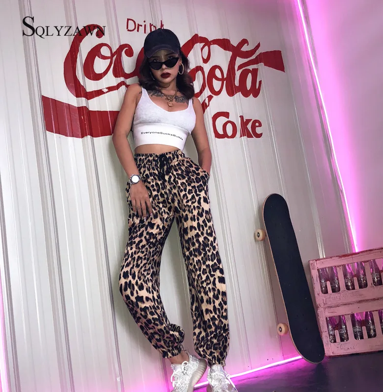 Women Leopard Print Loose Joggers Women Sweatpant Fashion High Waist Streetwear Harajuku Harem Pants Ladies Capris Trousers Women Leopard Print Loose Joggers Women Sweatpant Fashion High Waist Streetwear Harajuku Harem Pants Ladies Capris Trousers